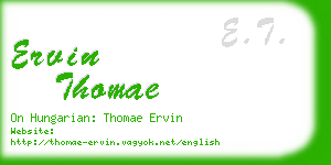 ervin thomae business card